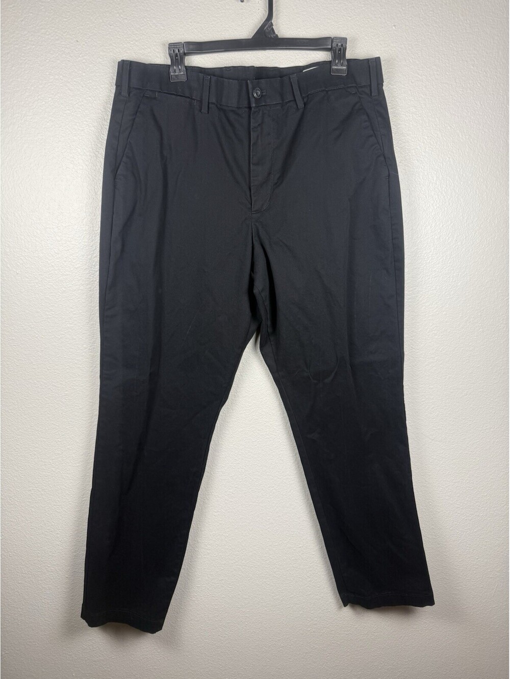 Gap Straight Fit Performance Chino Pants Men’s 38x32 Black Stretch Casual Dress